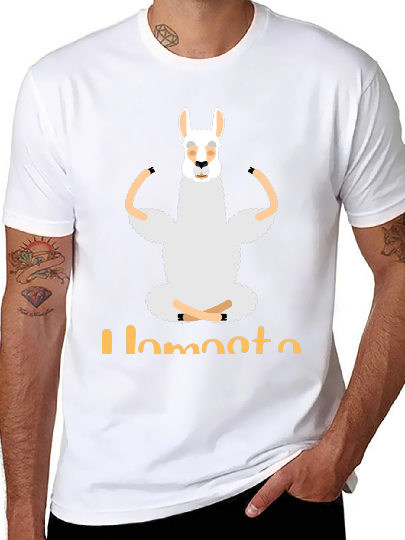 Llamaste Yoga T-Shirt - Funny Llama Meditating Tee