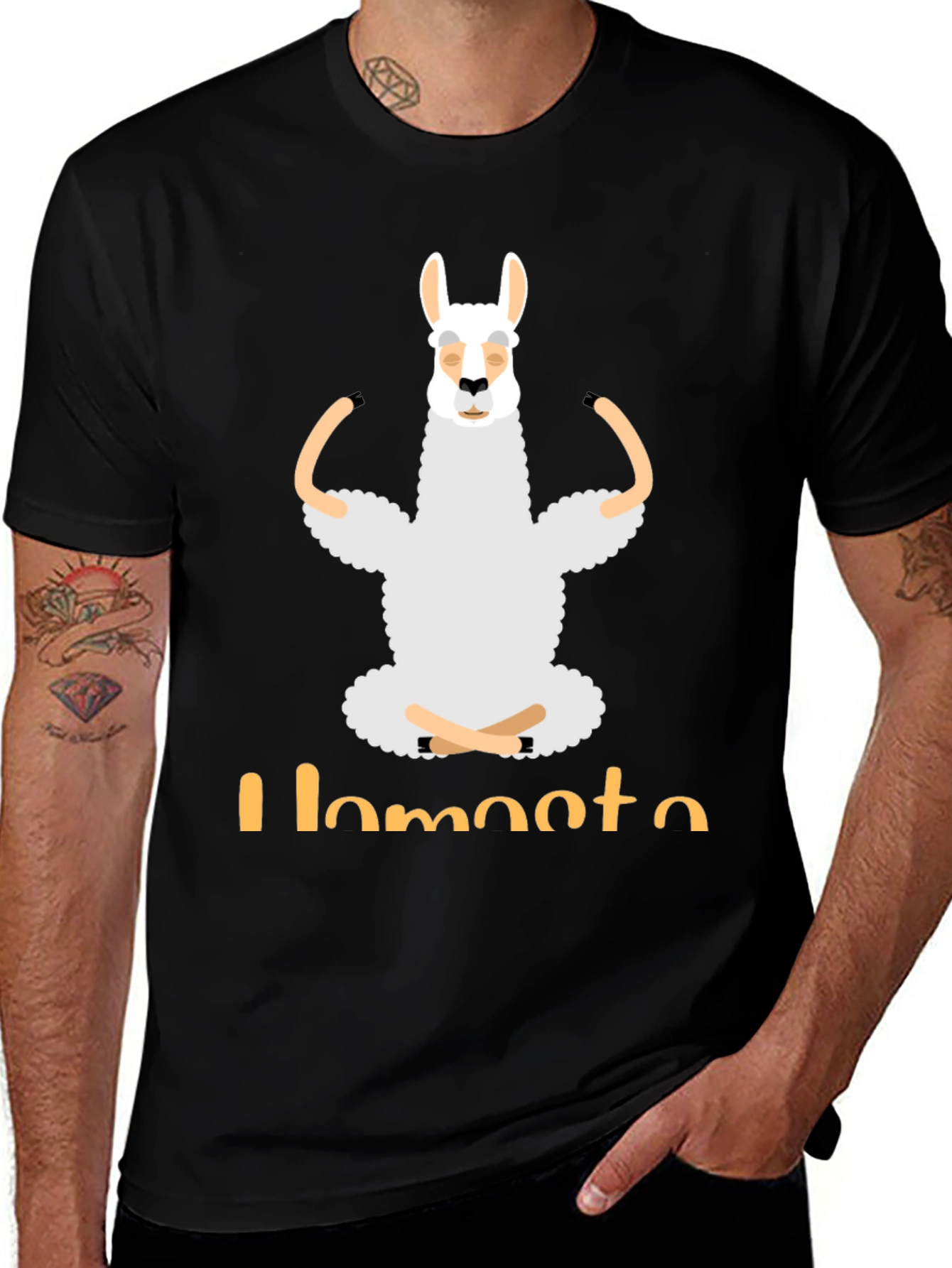 Llamaste Yoga T-Shirt - Funny Llama Meditating Tee