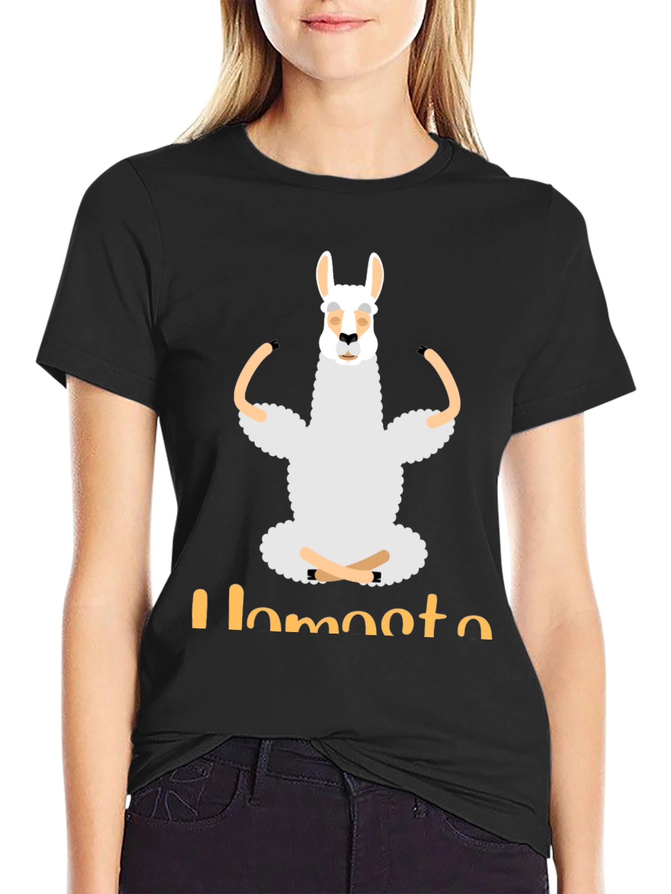 Llamaste Yoga T-Shirt - Funny Llama Meditating Tee