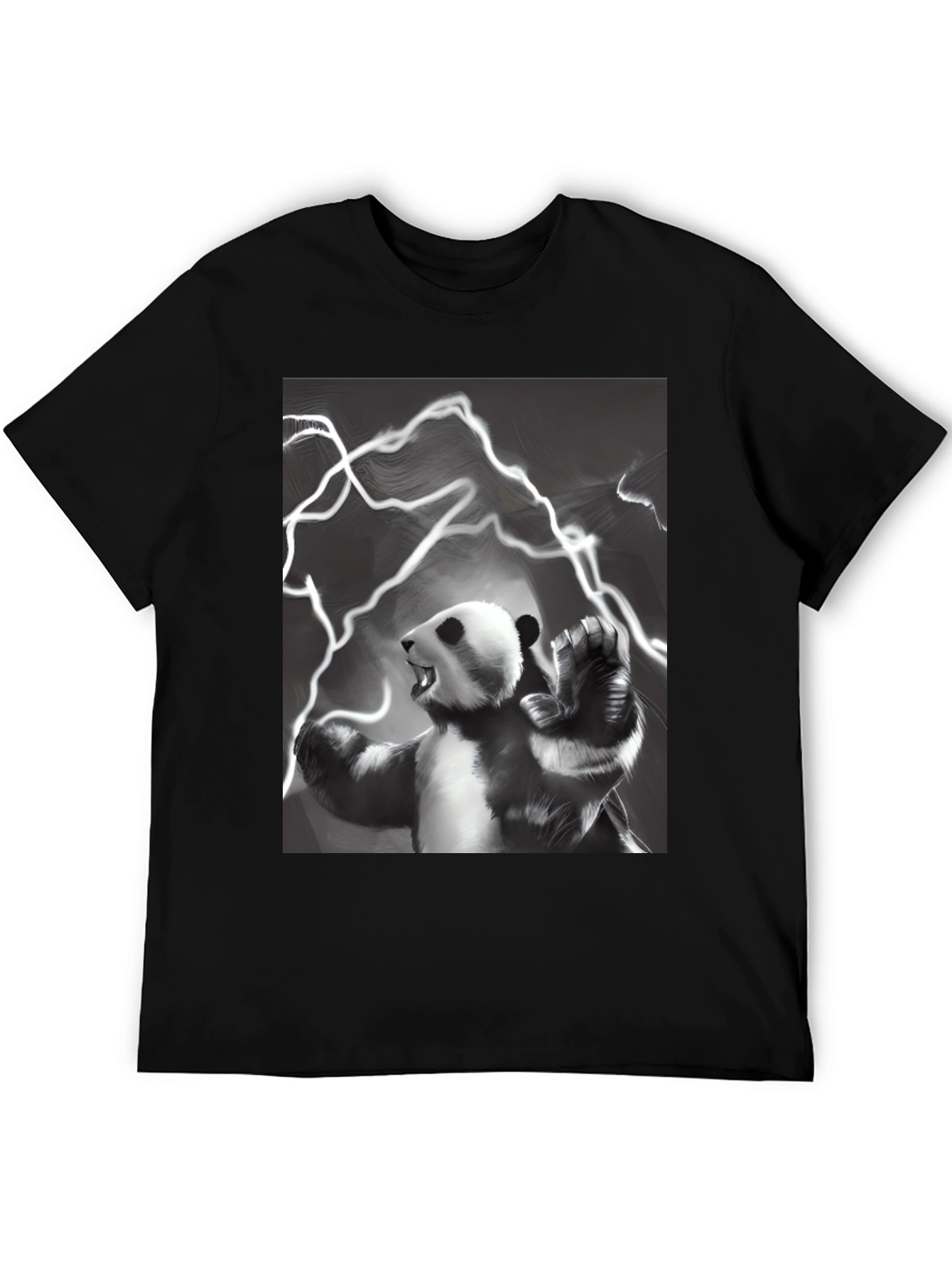 Panda Power Black T-Shirt