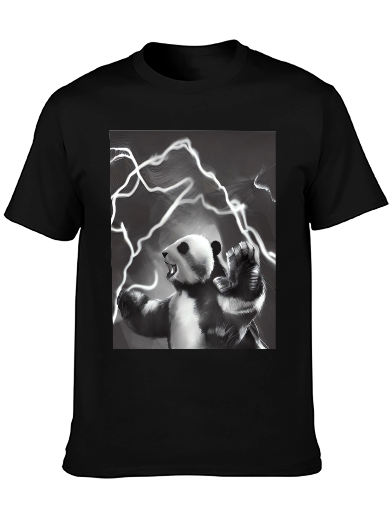 Panda Power Black T-Shirt