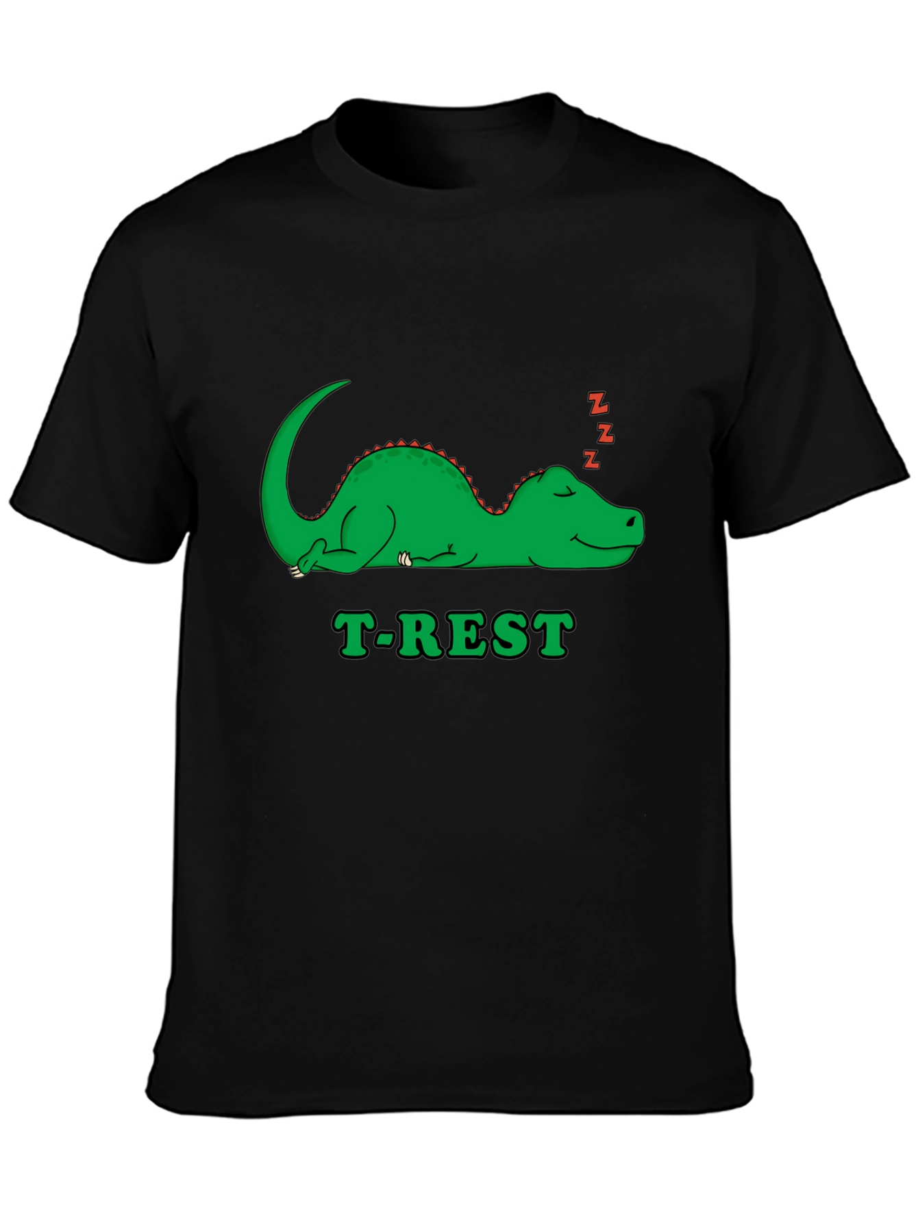 T-Rest Dinosaur Black T-Shirt