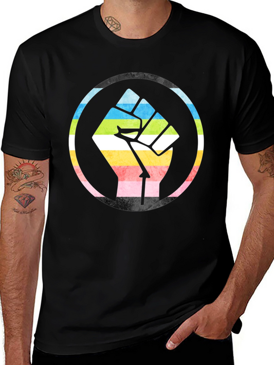 Pride Fist T-Shirt - Rainbow Power
