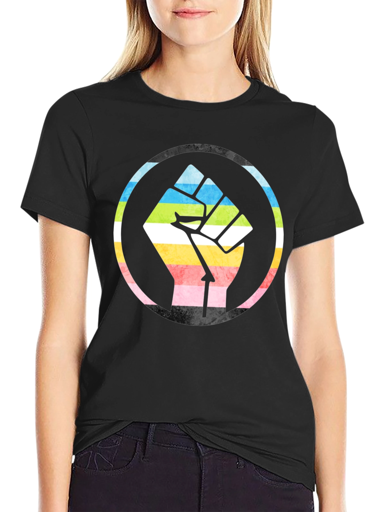 Pride Fist T-Shirt - Rainbow Power