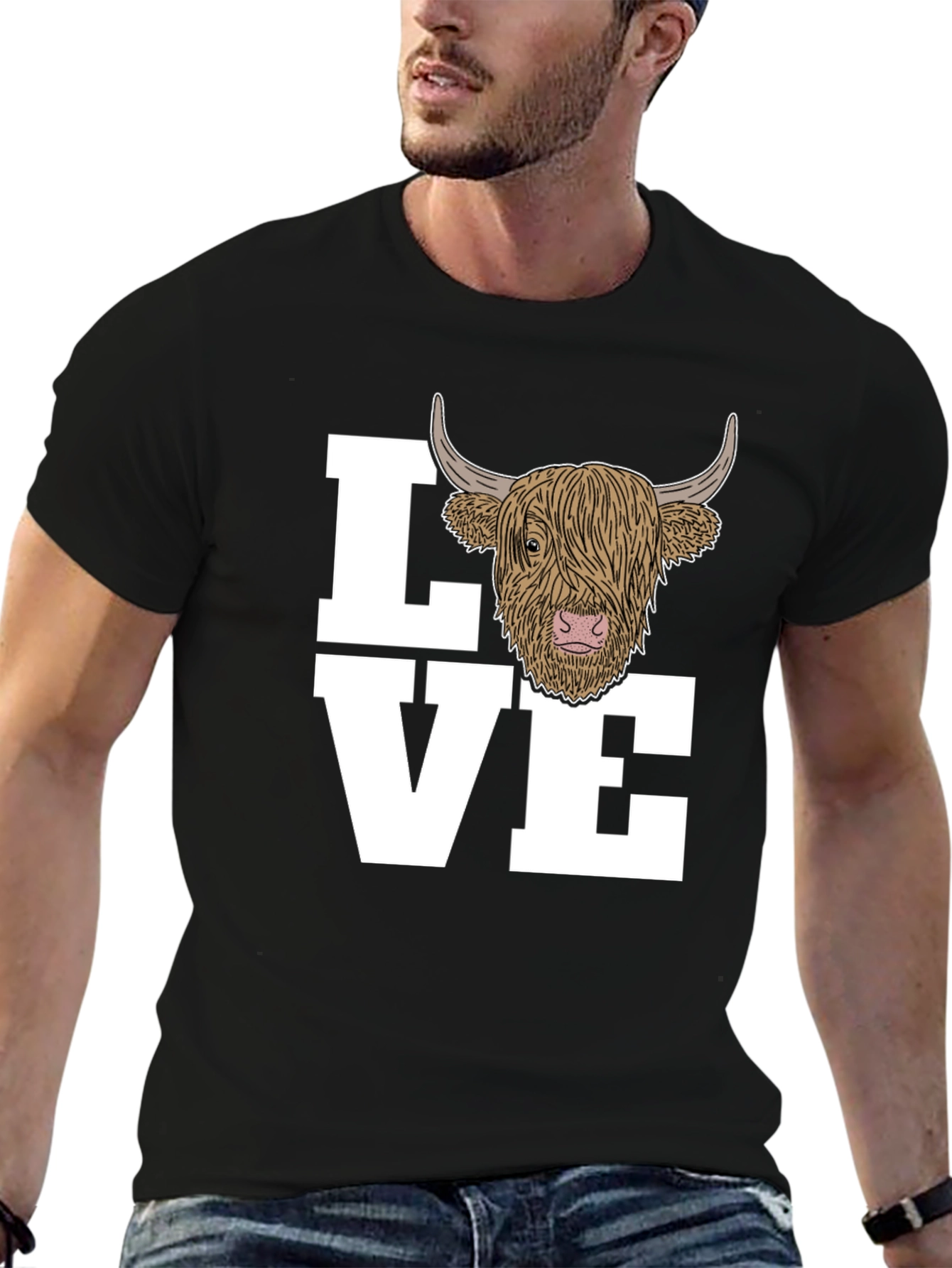 Love Highland Cow Graphic Tee