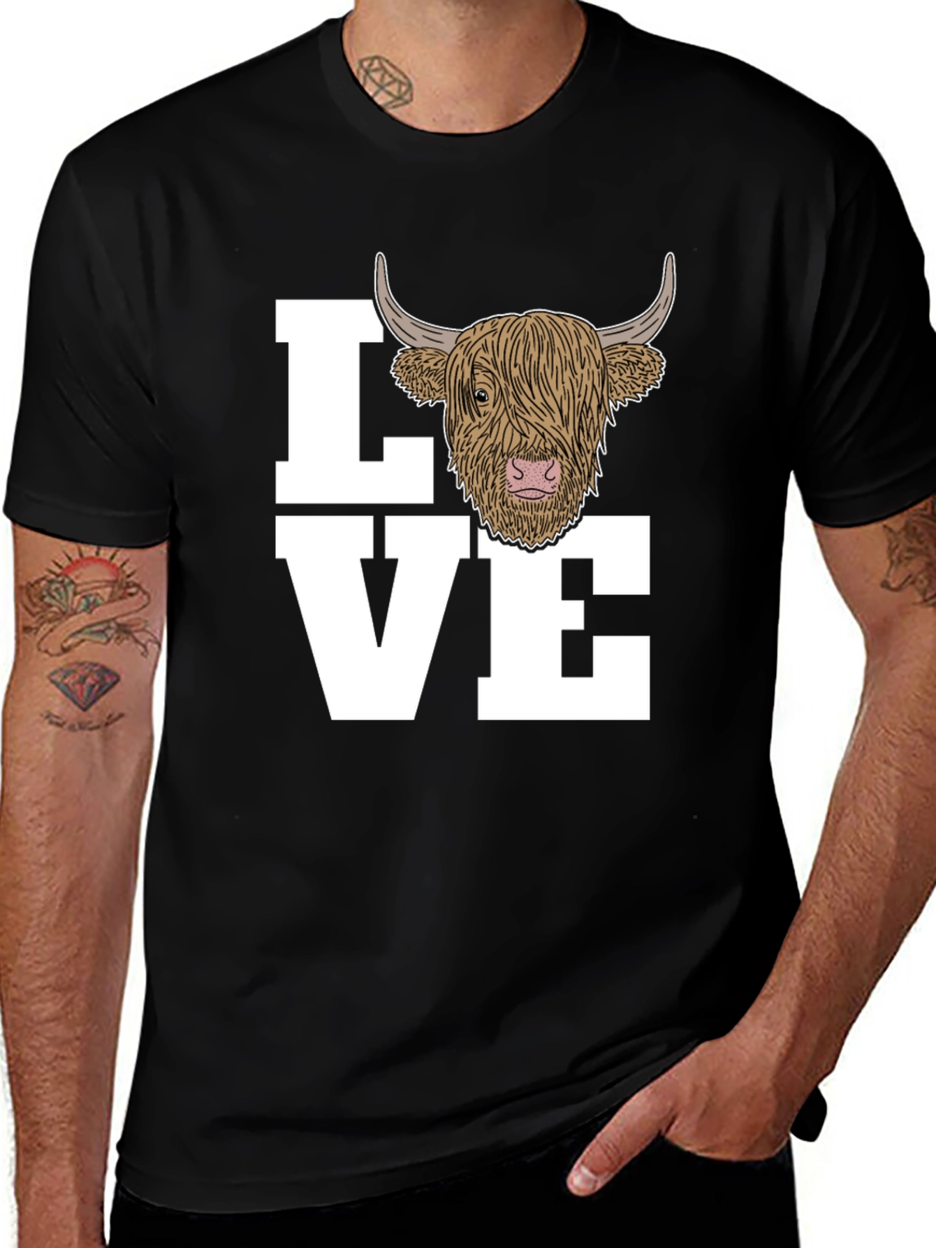 Love Highland Cow Graphic Tee