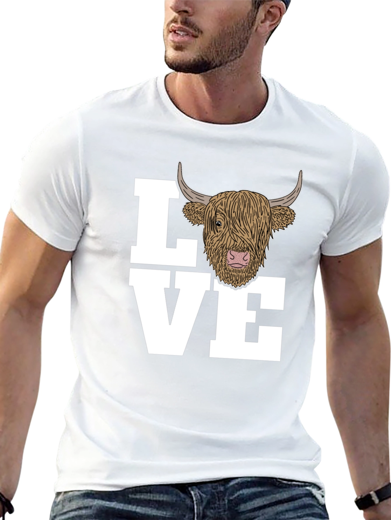 Love Highland Cow Graphic Tee