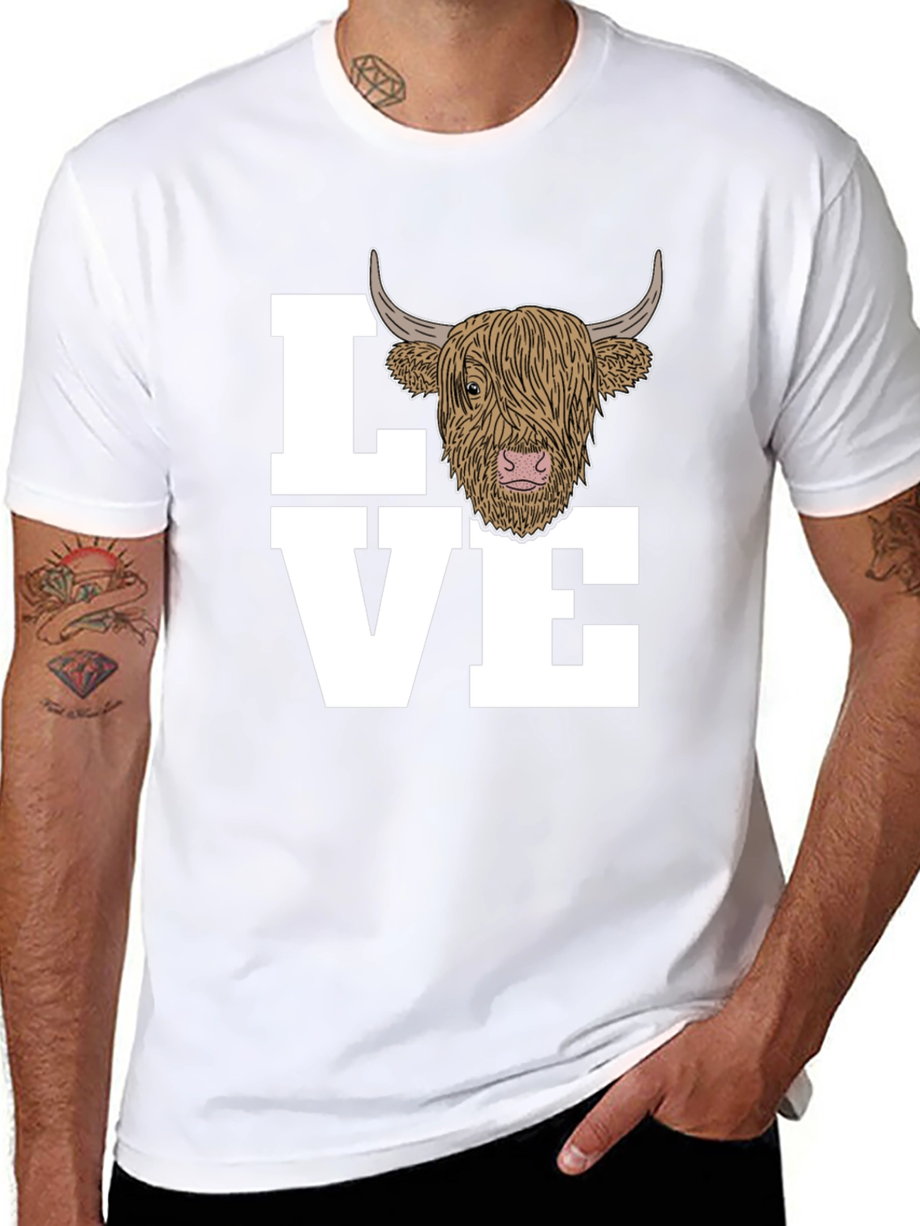 Love Highland Cow Graphic Tee