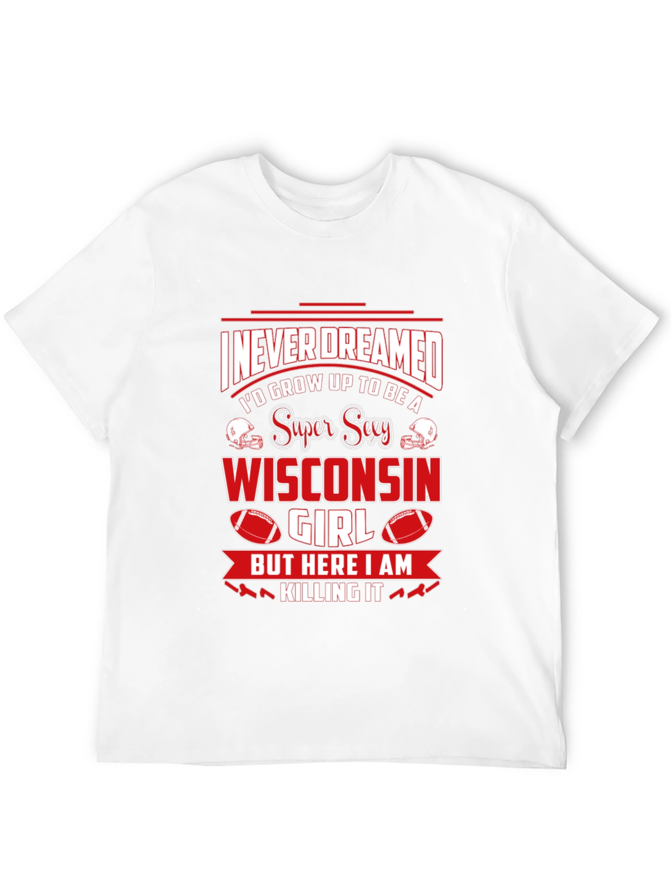 Wisconsin Girl Football Fan T-Shirt