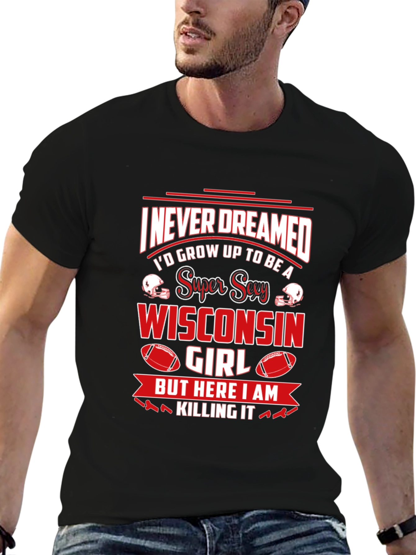 Wisconsin Girl Football Fan T-Shirt