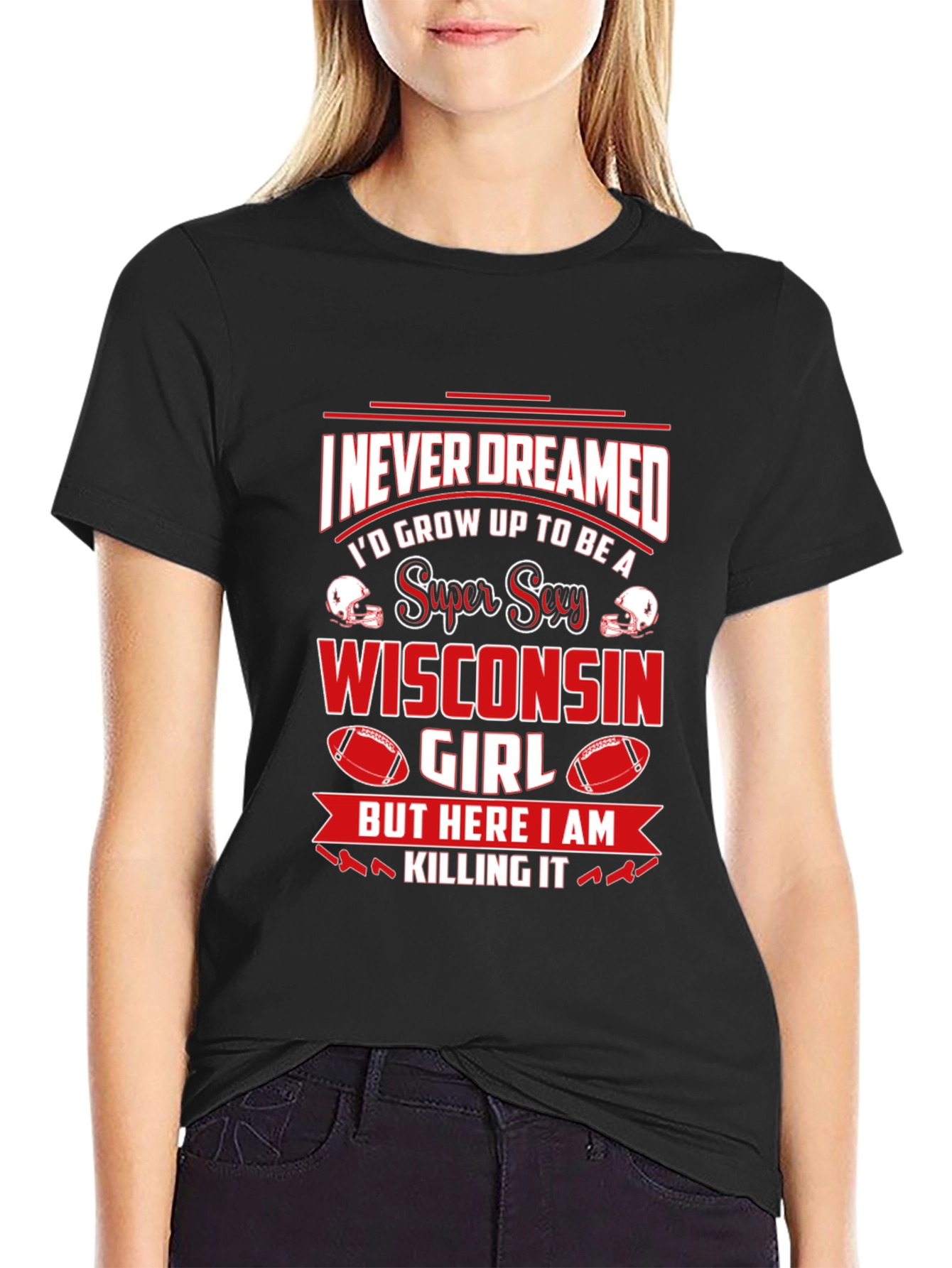 Wisconsin Girl Football Fan T-Shirt