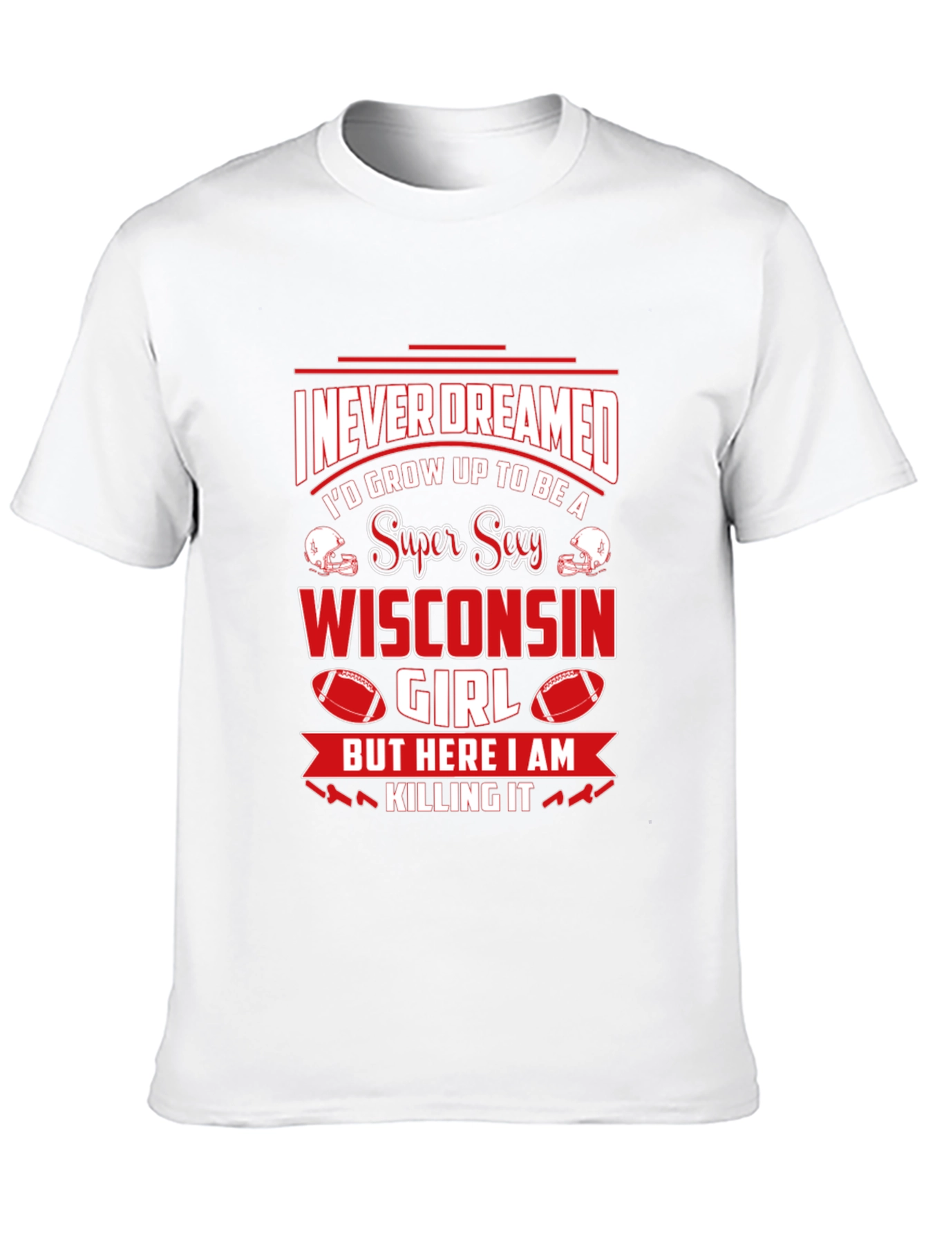 Wisconsin Girl Football Fan T-Shirt
