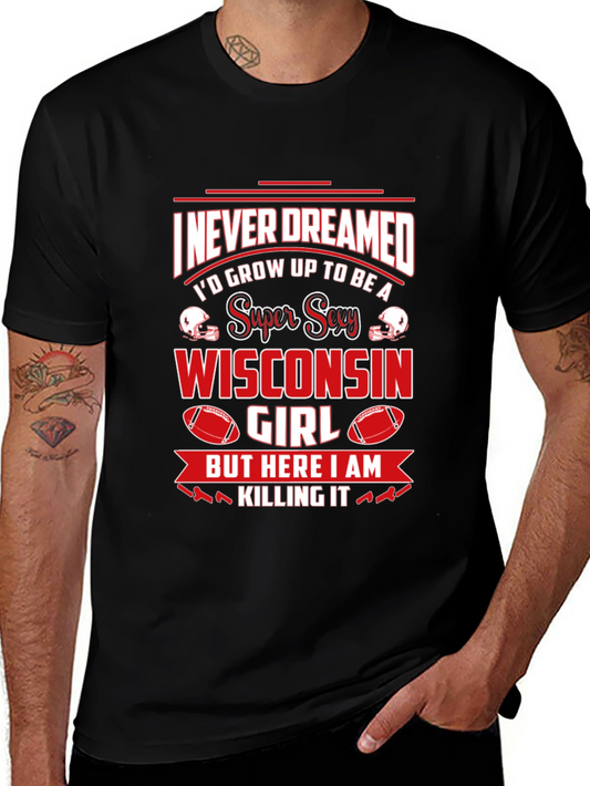 Wisconsin Girl Football Fan T-Shirt
