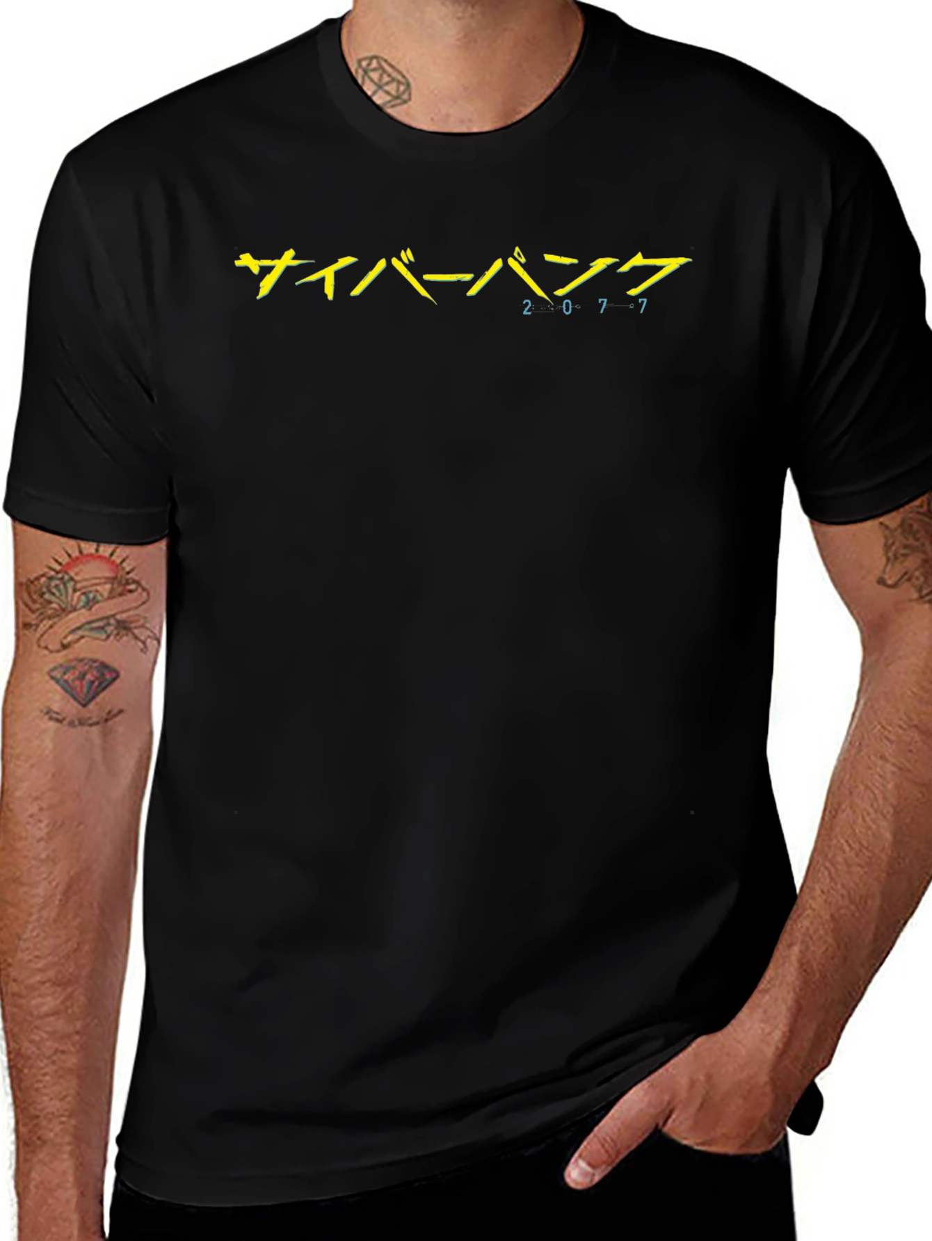 Cyberpunk 2077 Graphic Tee - Black Cotton