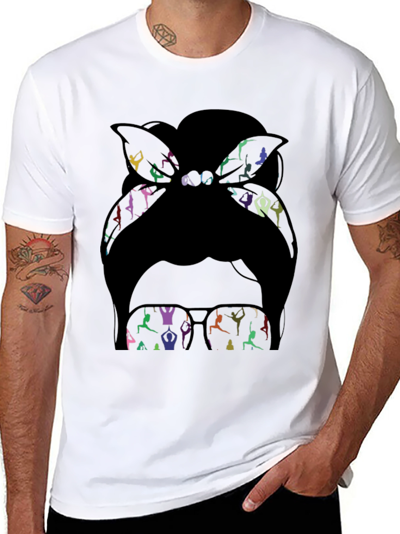 Yoga Mom Messy Bun Graphic Tee