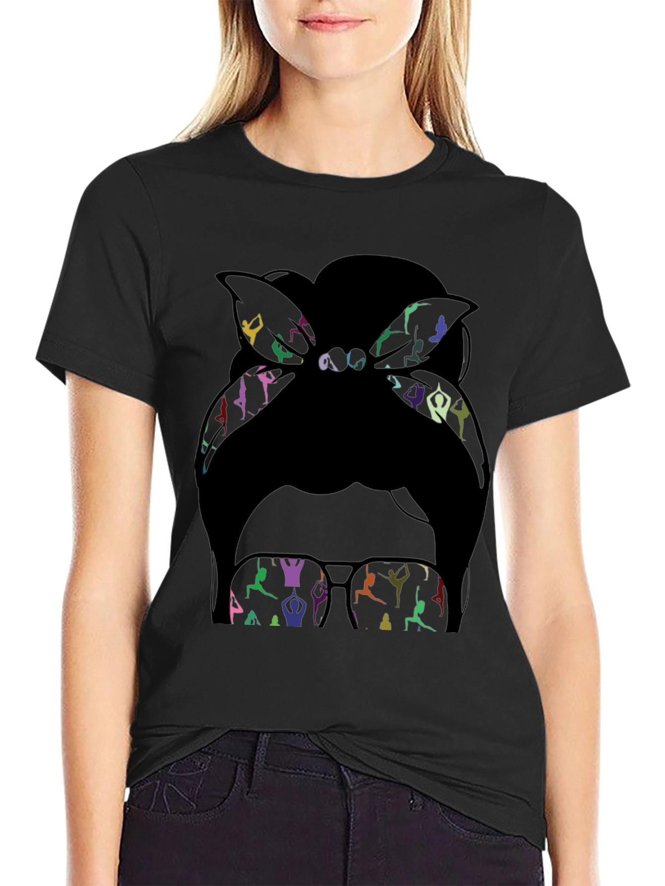 Yoga Mom Messy Bun Graphic Tee