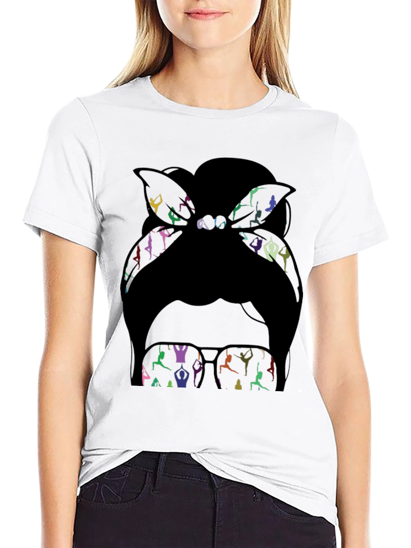 Yoga Mom Messy Bun Graphic Tee
