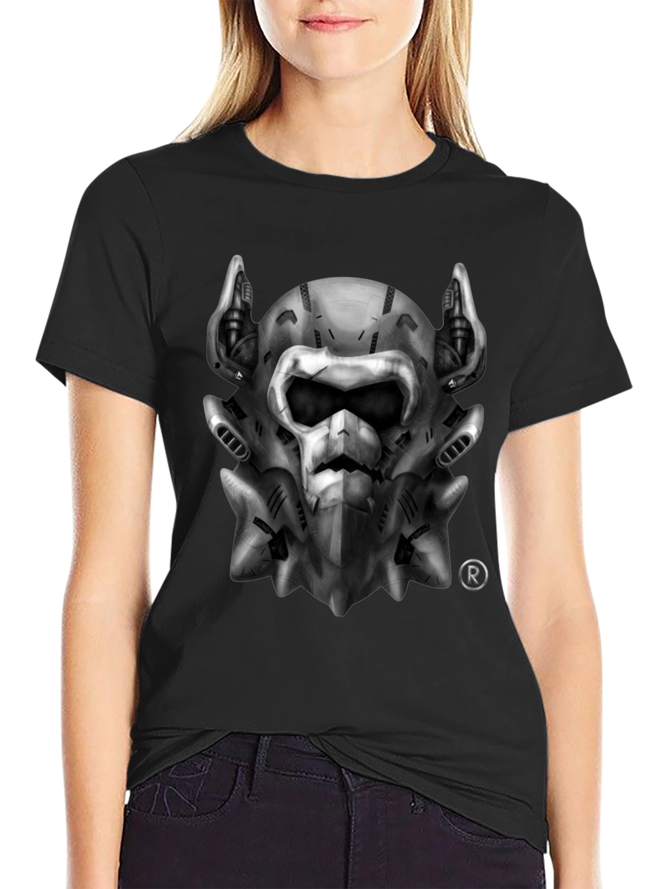 Tech Skull Graphic Black T-Shirt