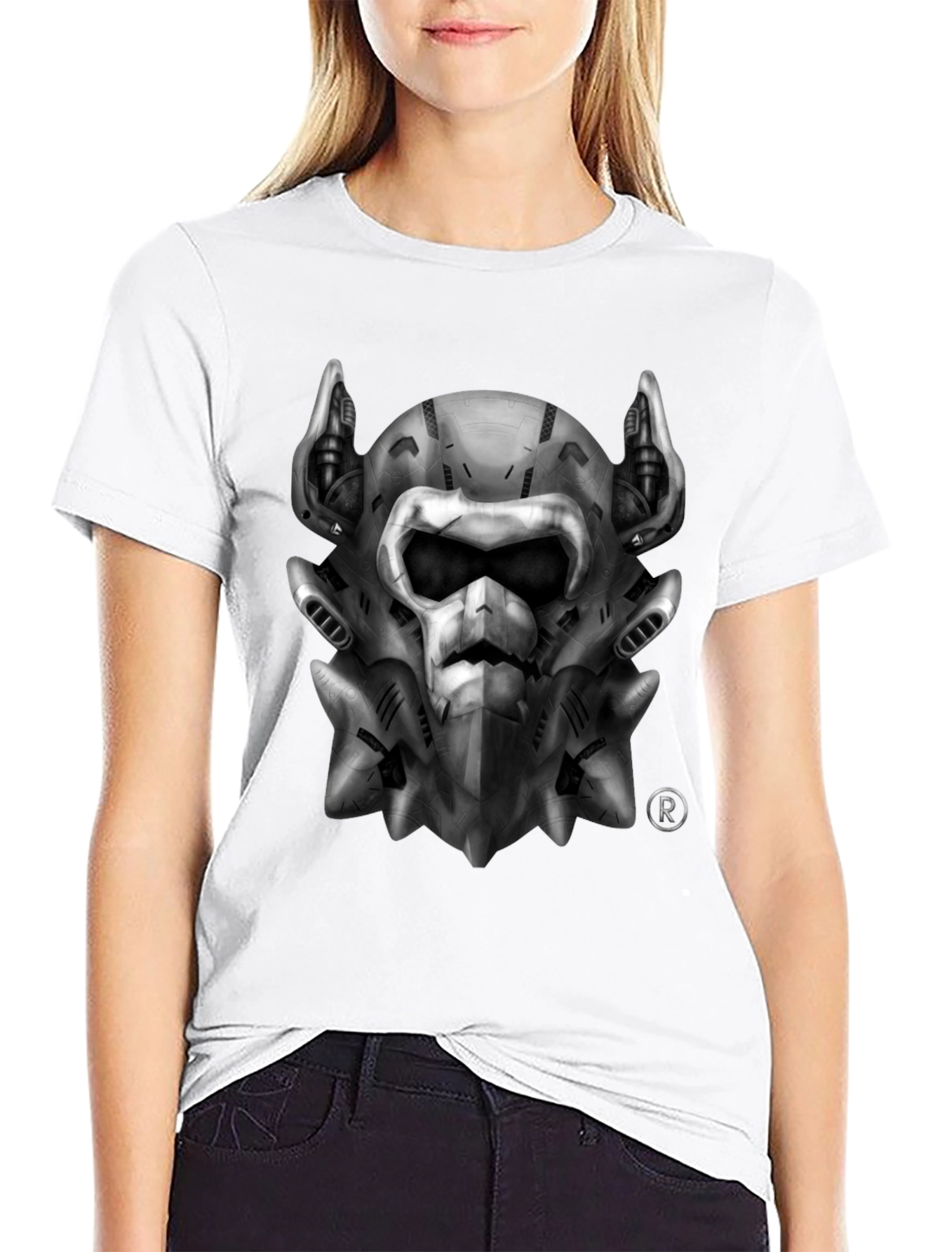 Tech Skull Graphic Black T-Shirt