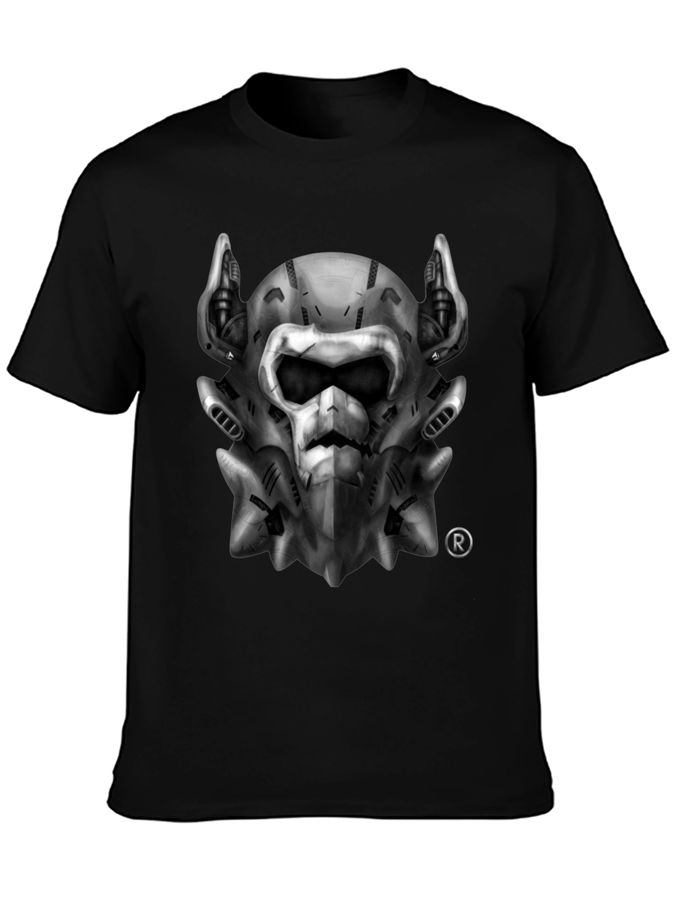 Tech Skull Graphic Black T-Shirt