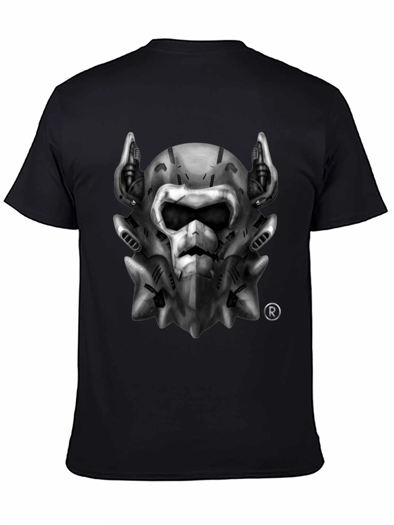 Tech Skull Graphic Black T-Shirt