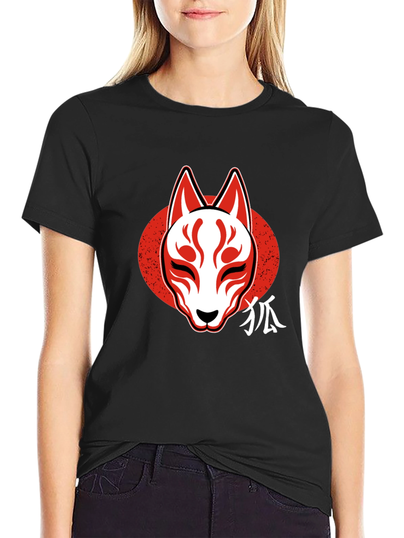 Fox Mask Graphic Tee - Mens Black T-Shirt