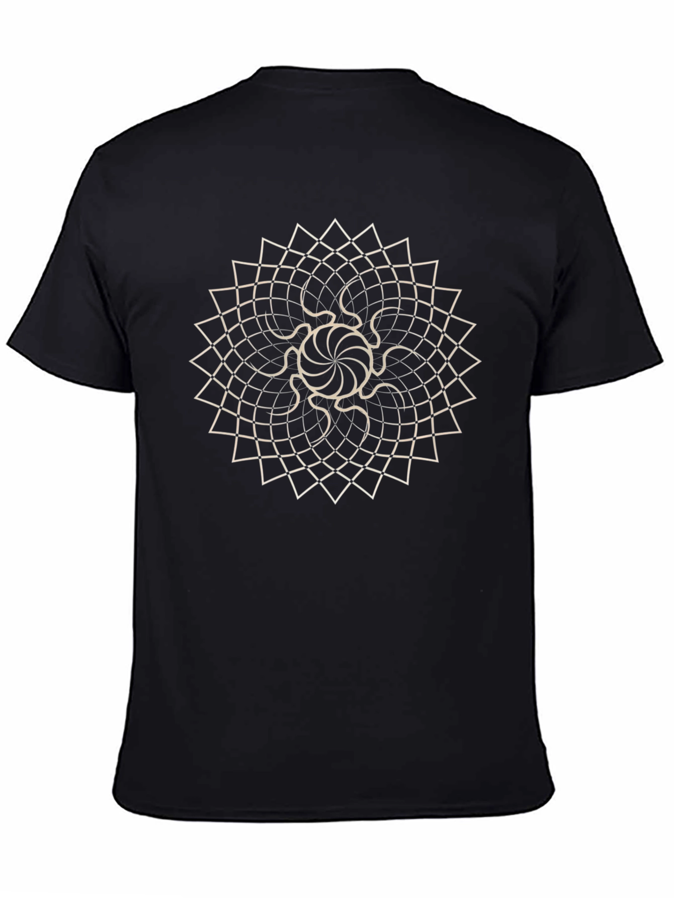 Geometric Mandala Black T-Shirt