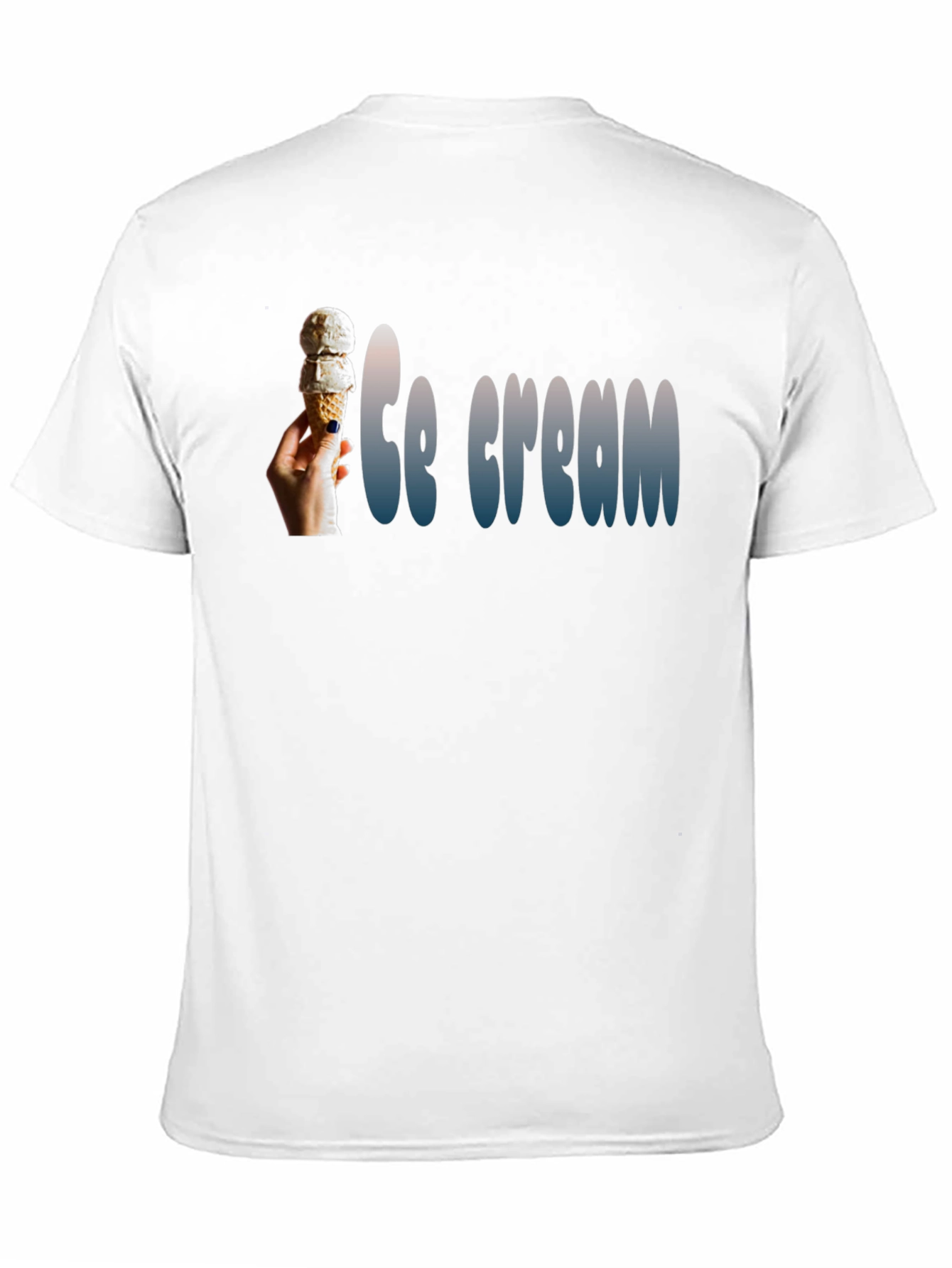 Ice Cream Cone Graphic Black T-Shirt