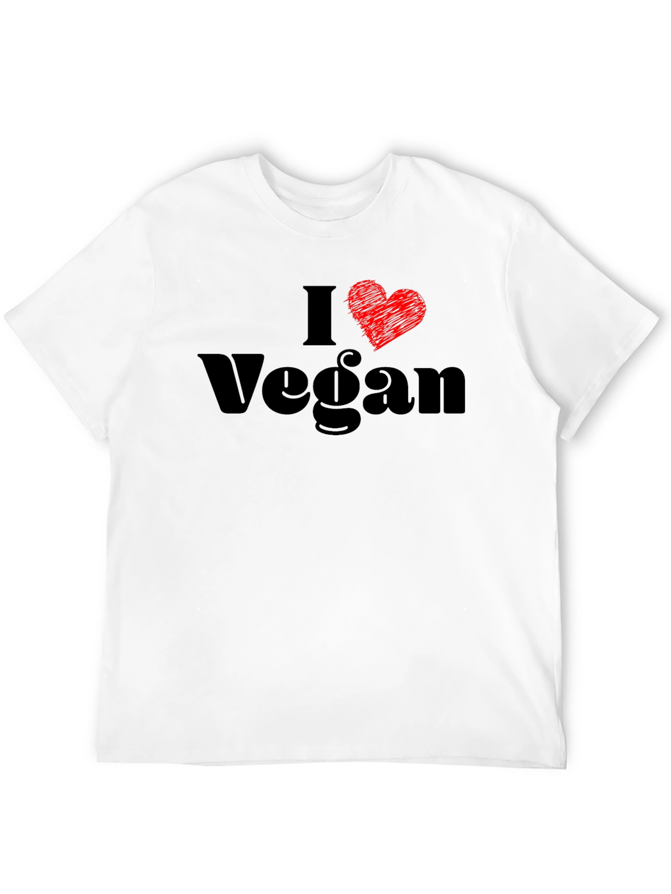 I Love Vegan T-Shirt - Stylish Vegetarian Top