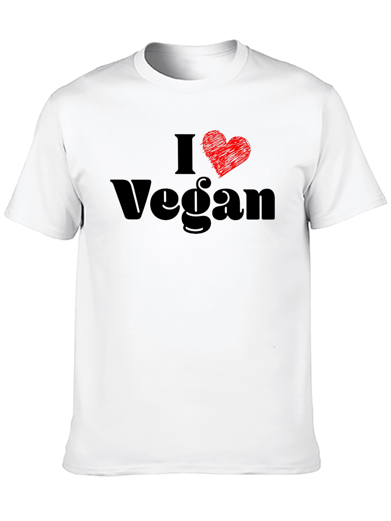 I Love Vegan T-Shirt - Stylish Vegetarian Top