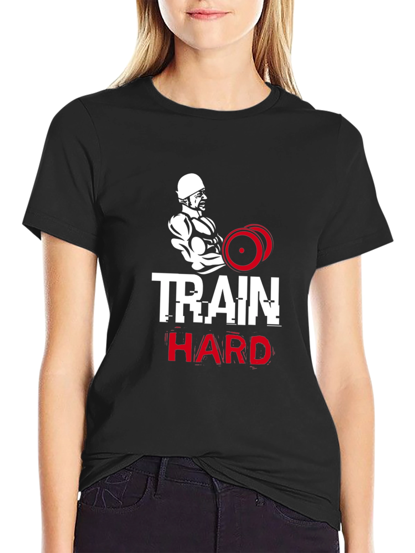 Train Hard Graphic Tee - Fitness Apparel