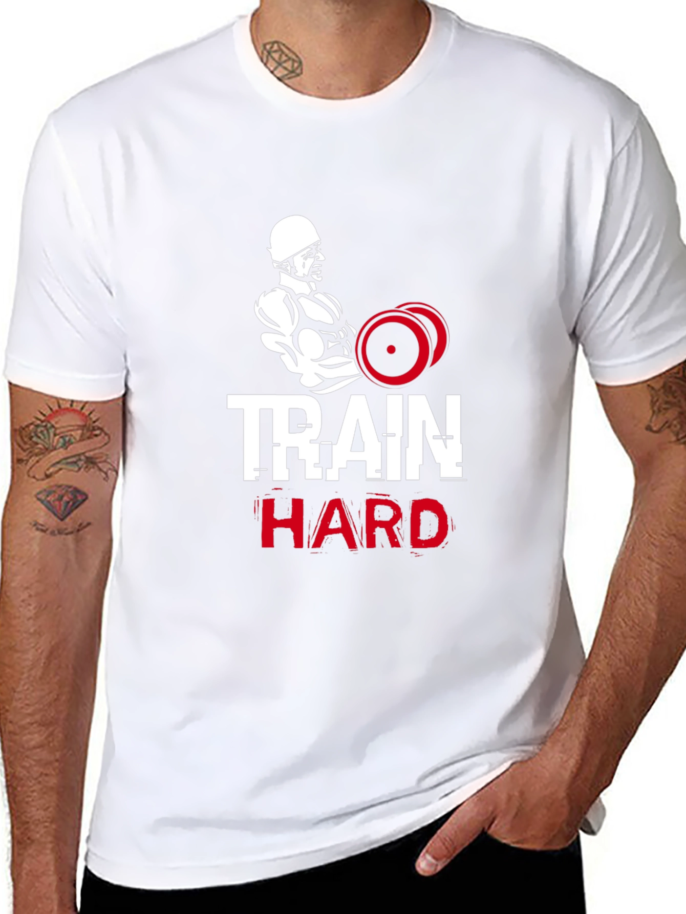 Train Hard Graphic Tee - Fitness Apparel