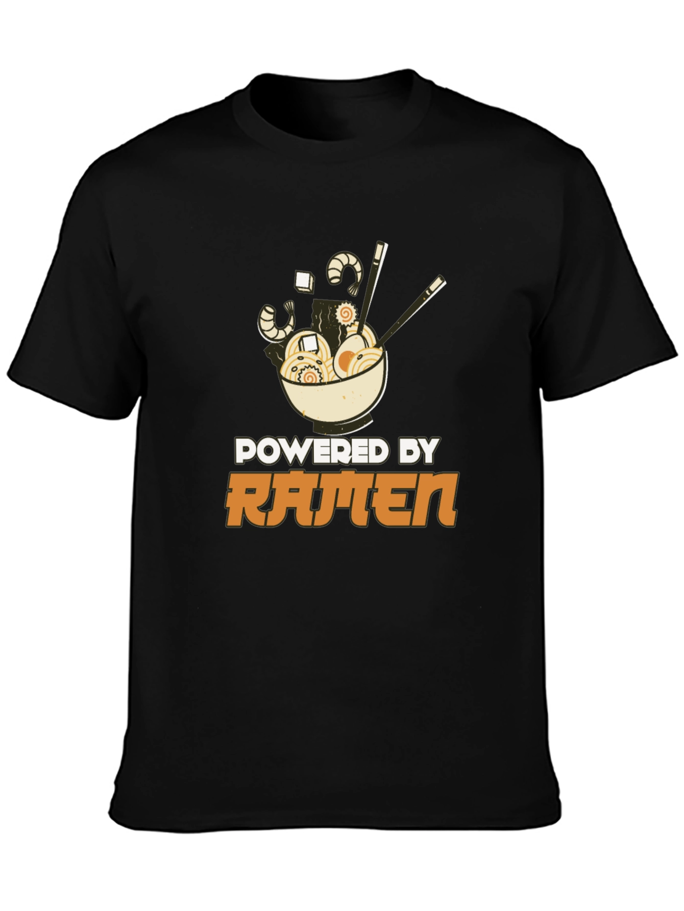 Powered By Ramen T-Shirt - Black Graphic Tee
