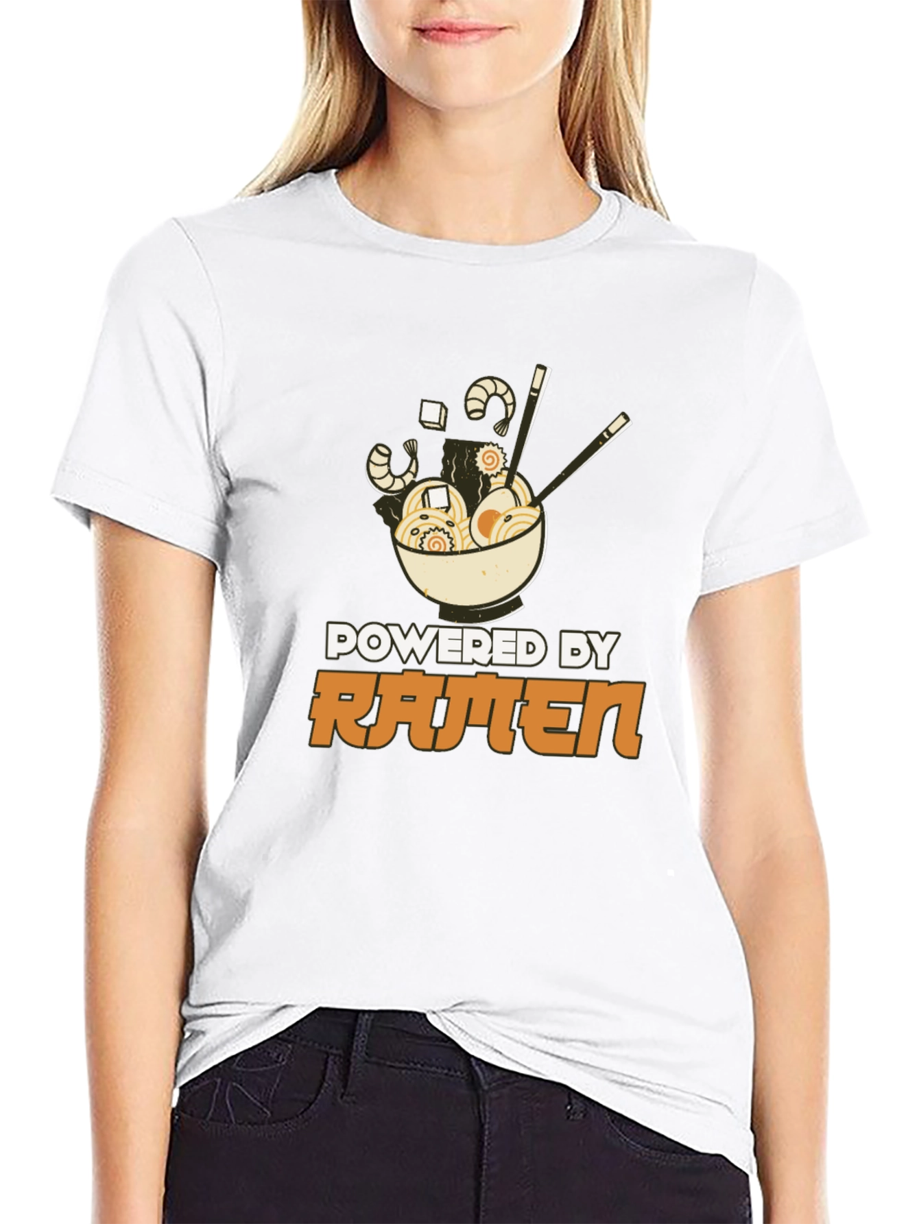 Powered By Ramen T-Shirt - Black Graphic Tee