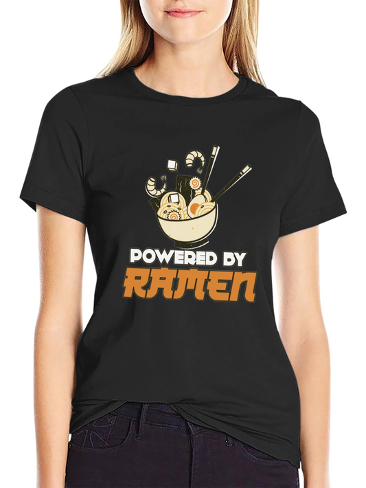 Powered By Ramen T-Shirt - Black Graphic Tee