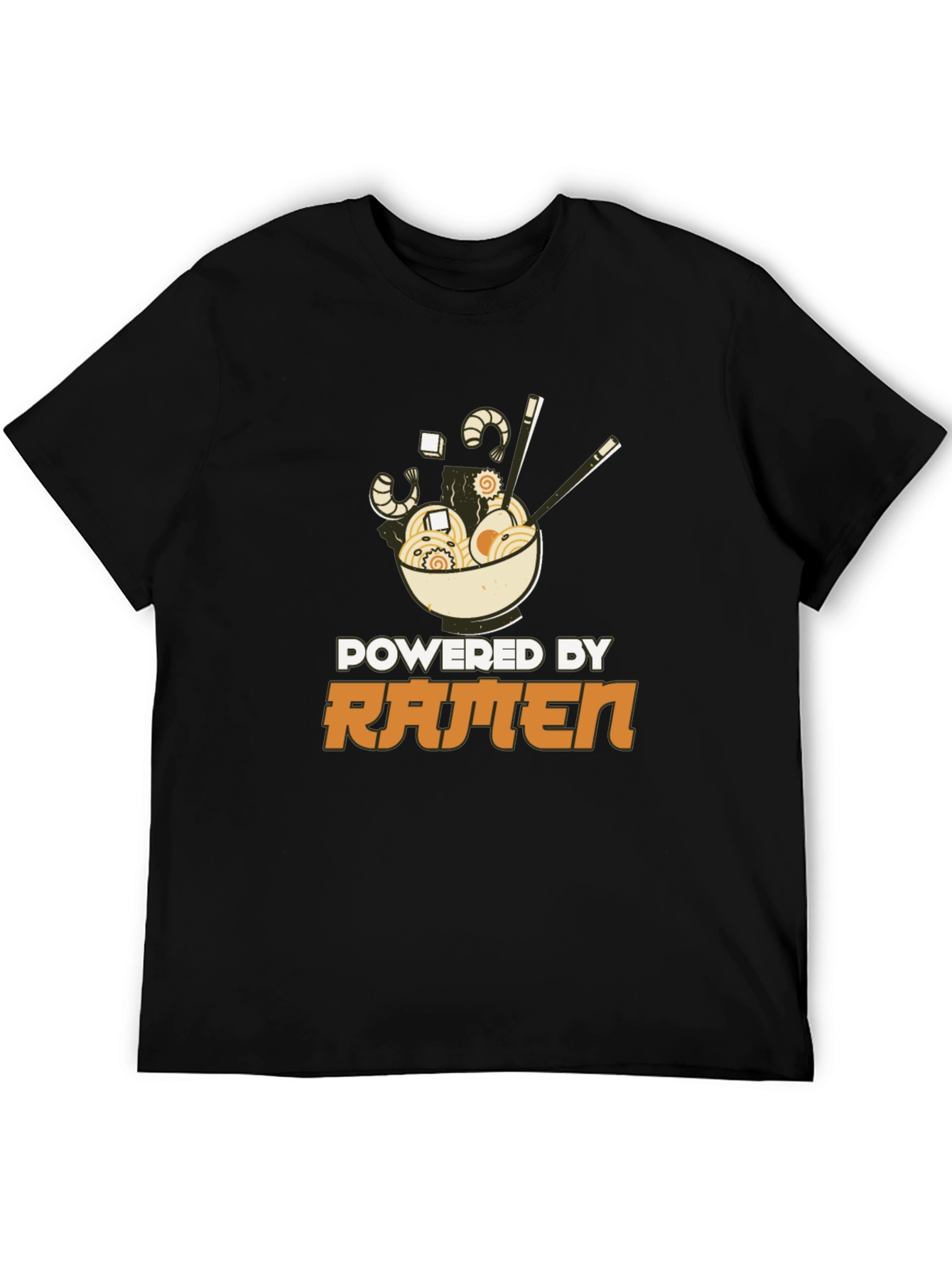 Powered By Ramen T-Shirt - Black Graphic Tee