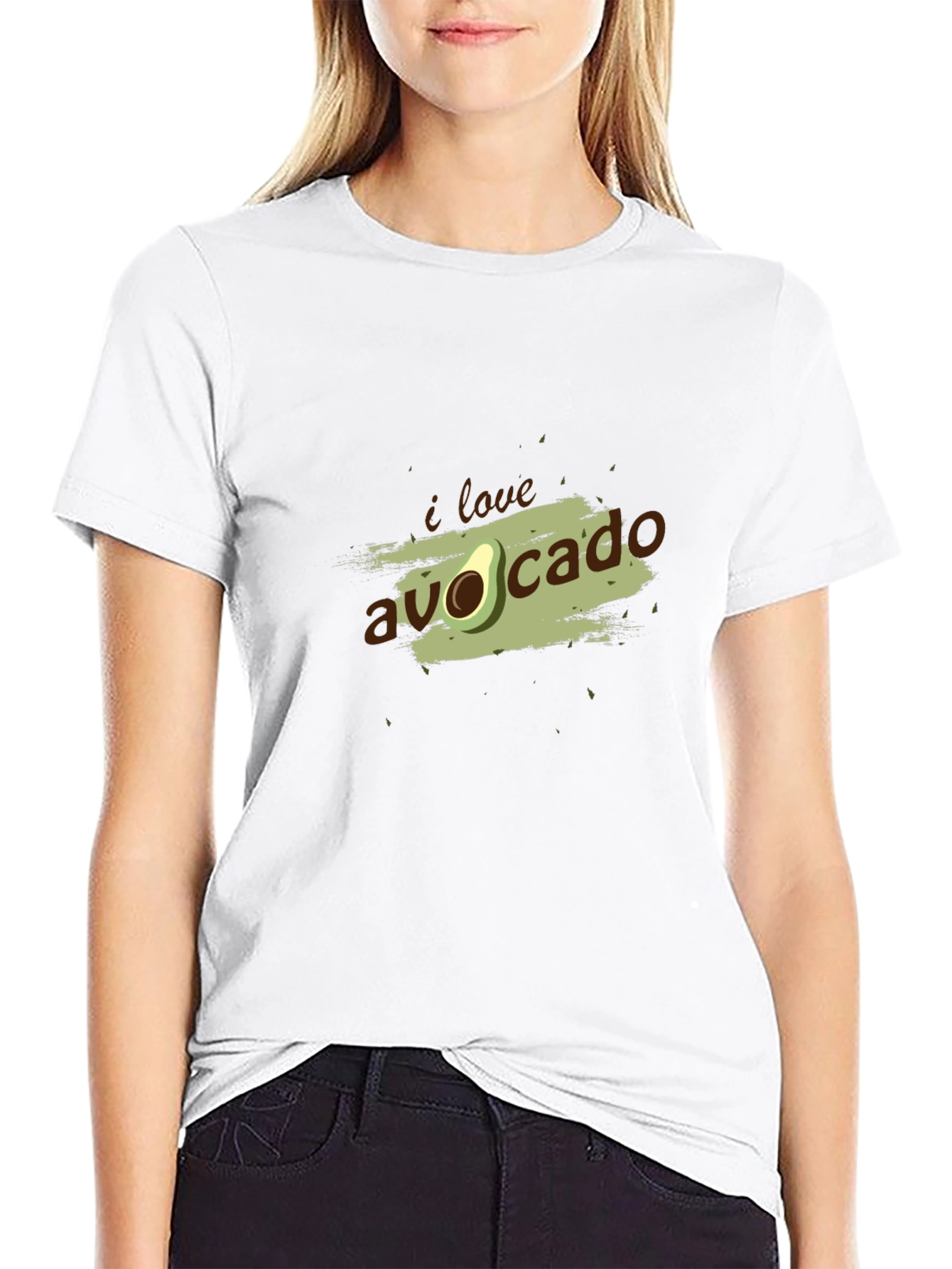 I Love Avocado Graphic T-Shirt - Trendy Casual Tee