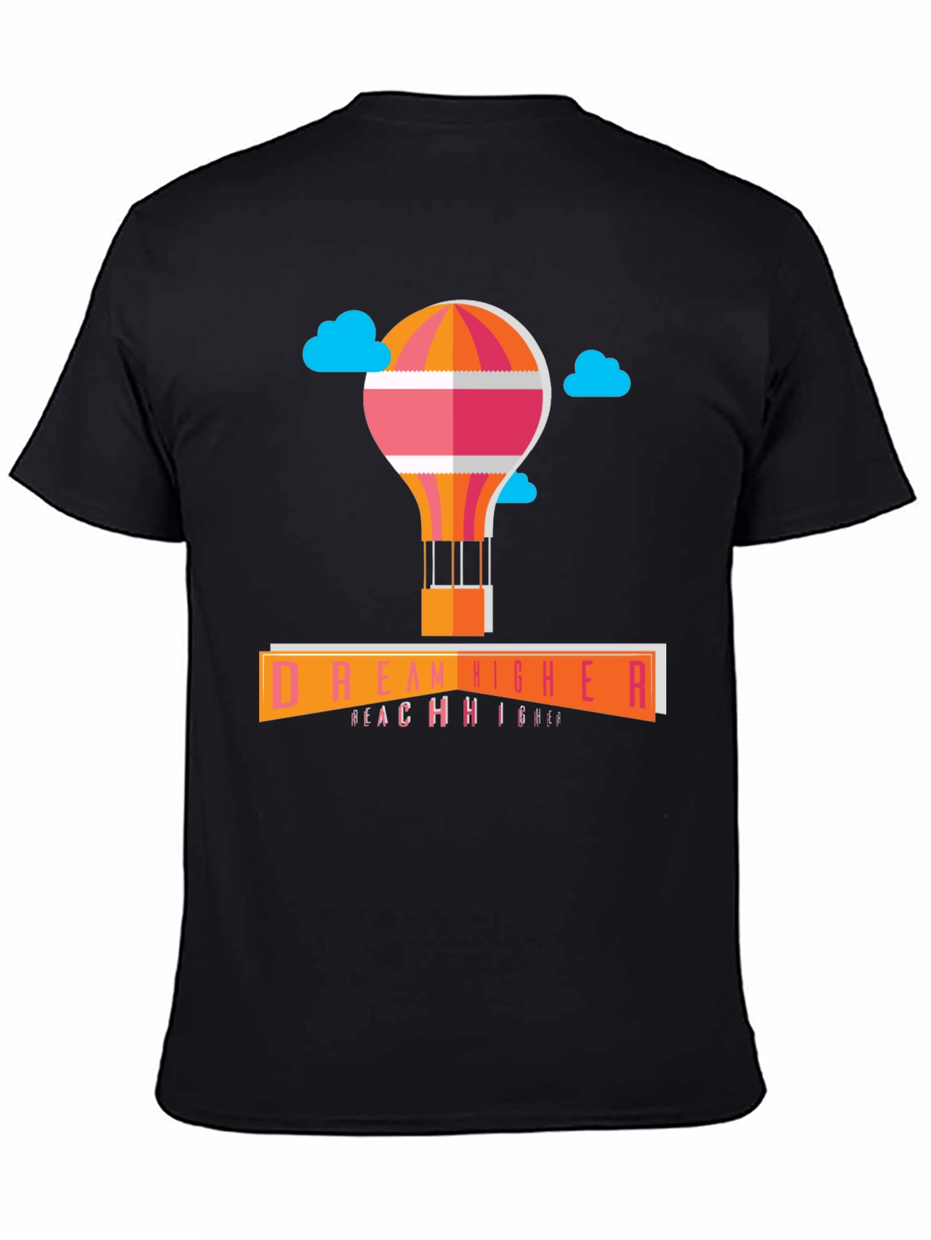 Dream Higher Graphic Tee - Modern Black T-Shirt