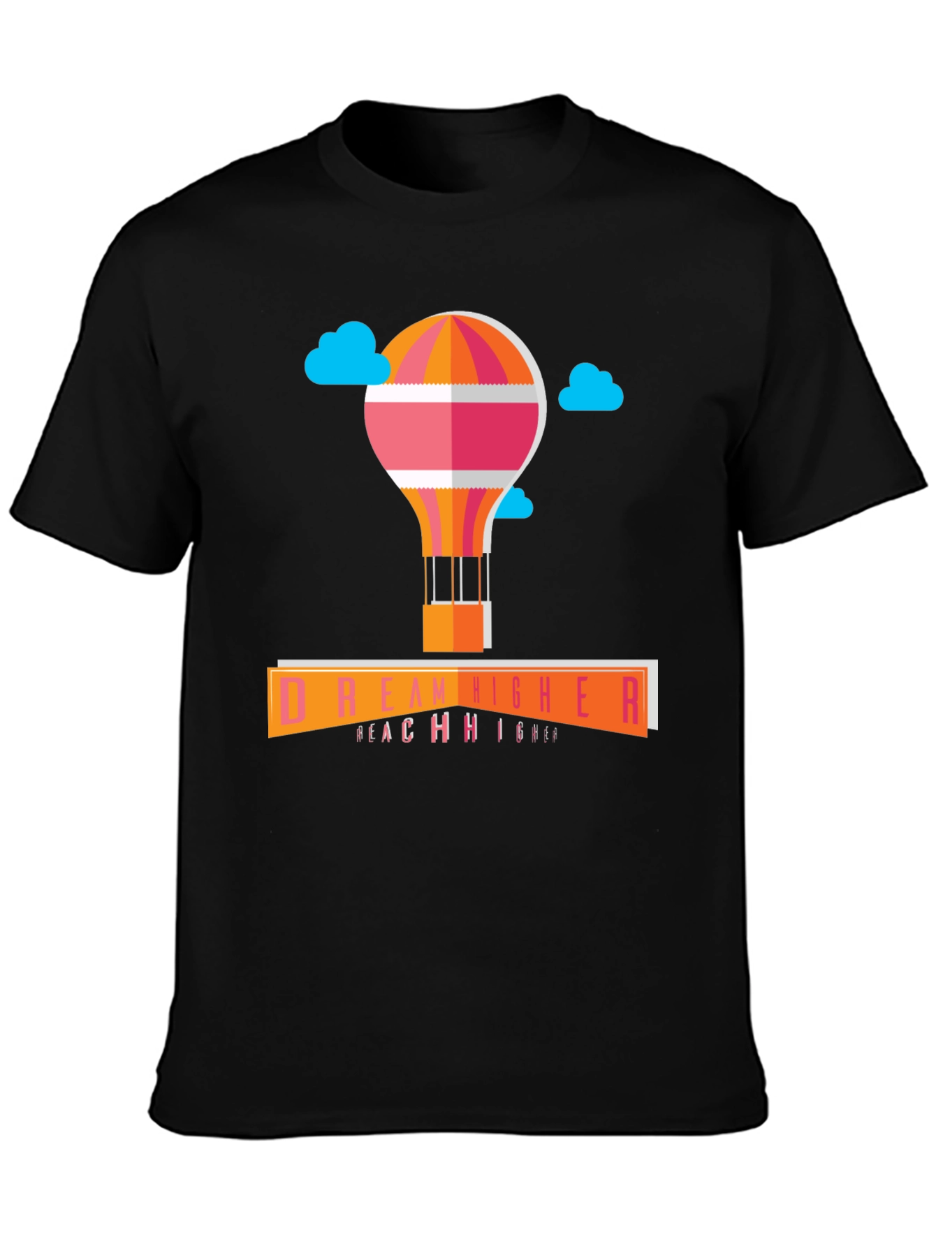 Dream Higher Graphic Tee - Modern Black T-Shirt