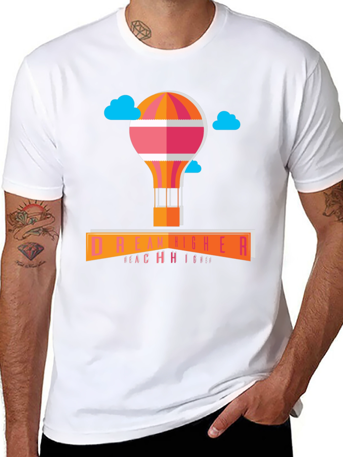 Dream Higher Graphic Tee - Modern Black T-Shirt