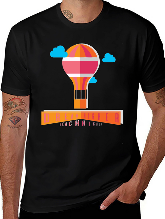 Dream Higher Graphic Tee - Modern Black T-Shirt