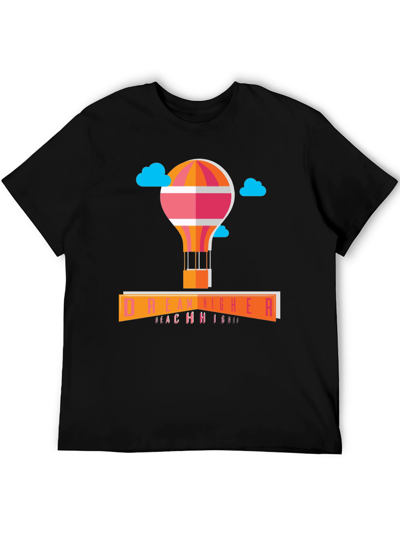 Dream Higher Graphic Tee - Modern Black T-Shirt