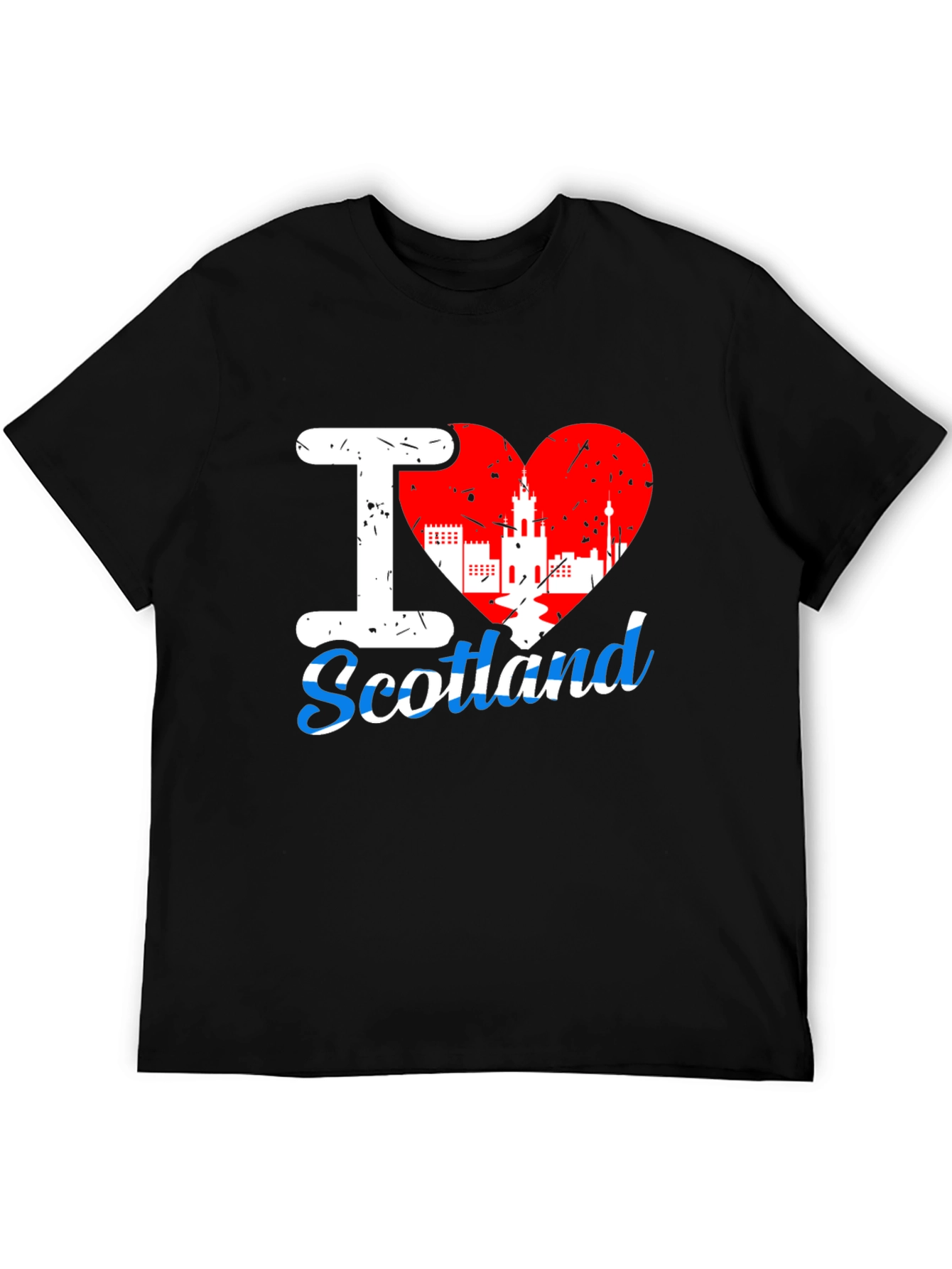 I Heart Scotland Black T-Shirt