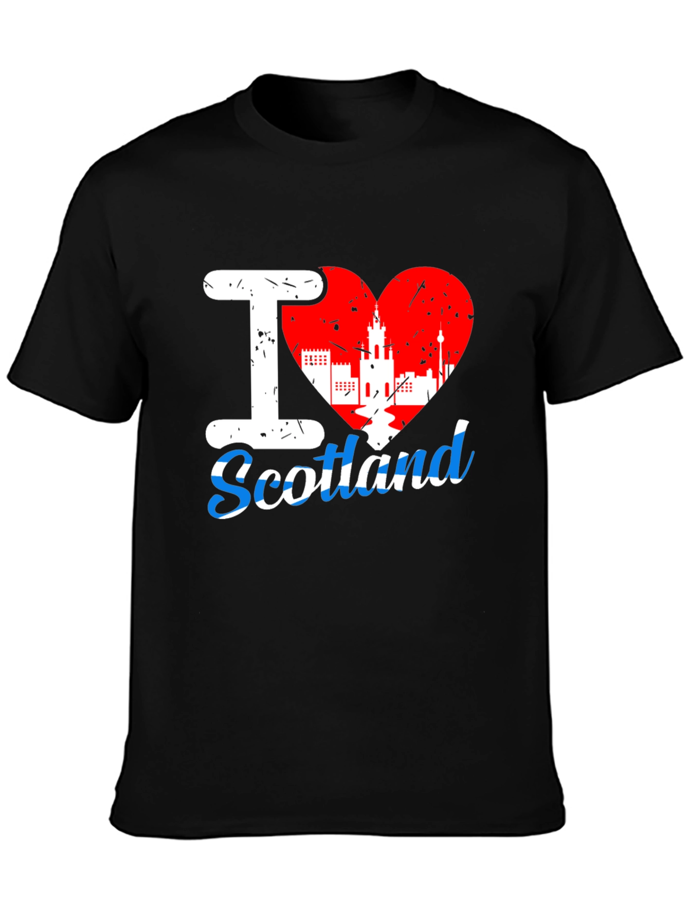 I Heart Scotland Black T-Shirt