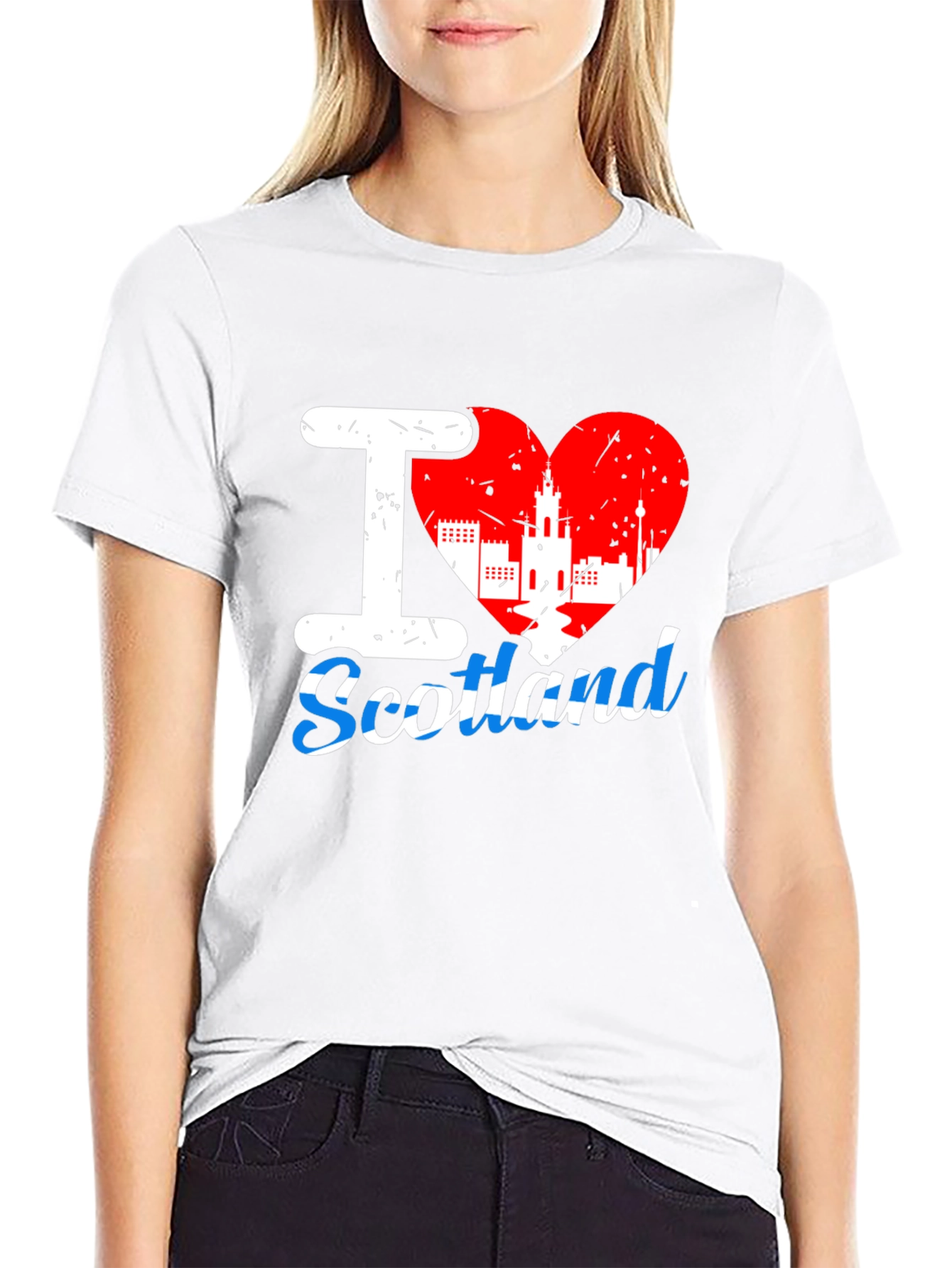 I Heart Scotland Black T-Shirt