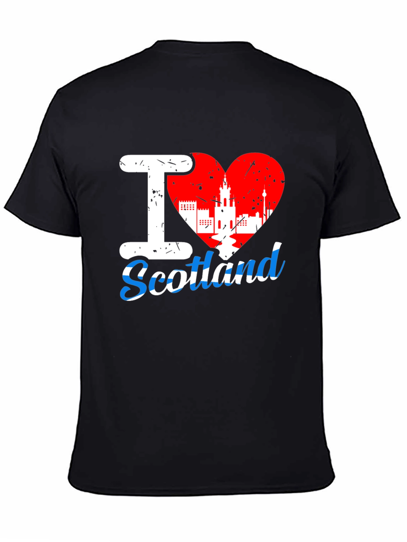 I Heart Scotland Black T-Shirt