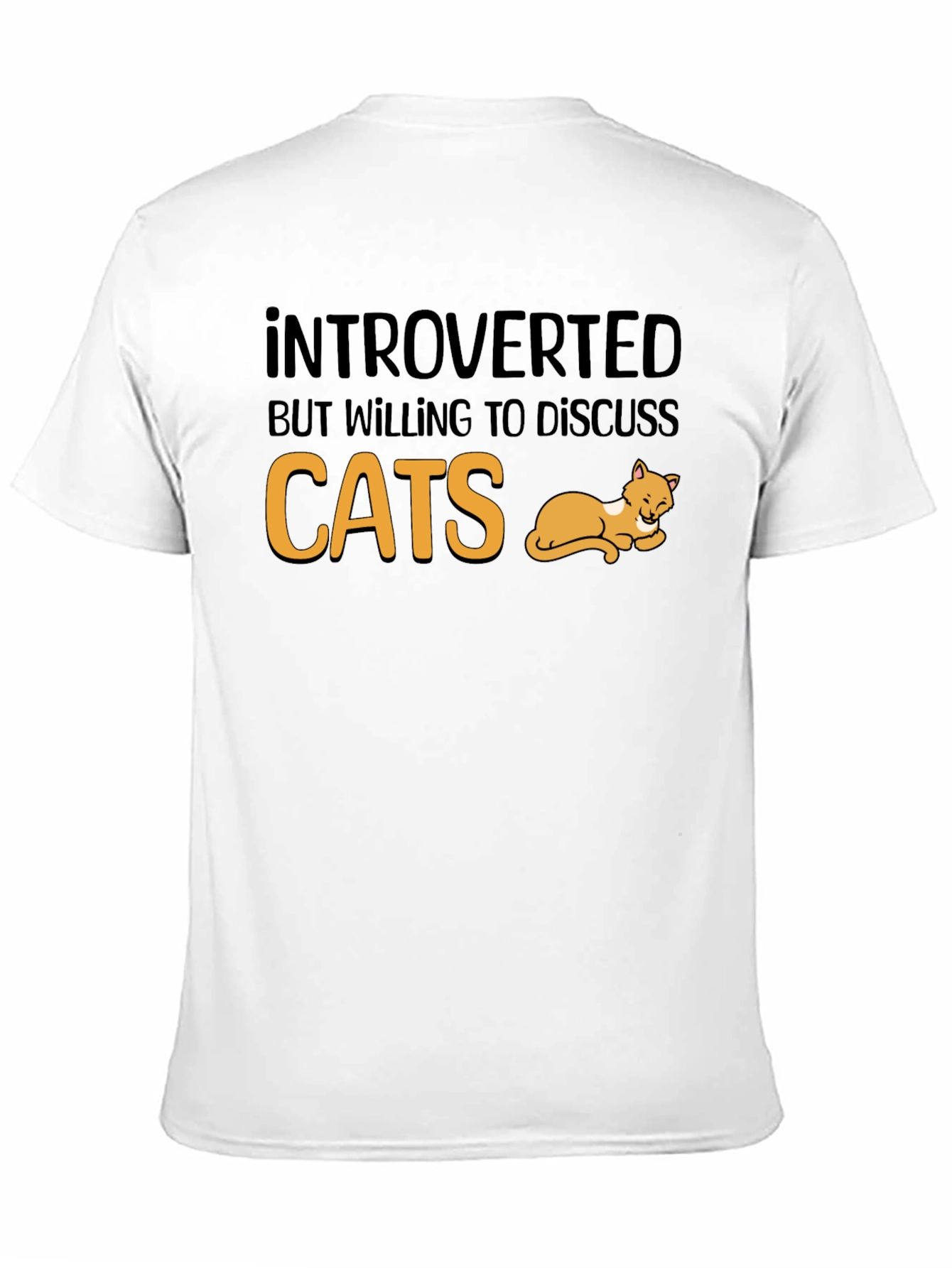 Introverted Cats T-Shirt | Black Tee