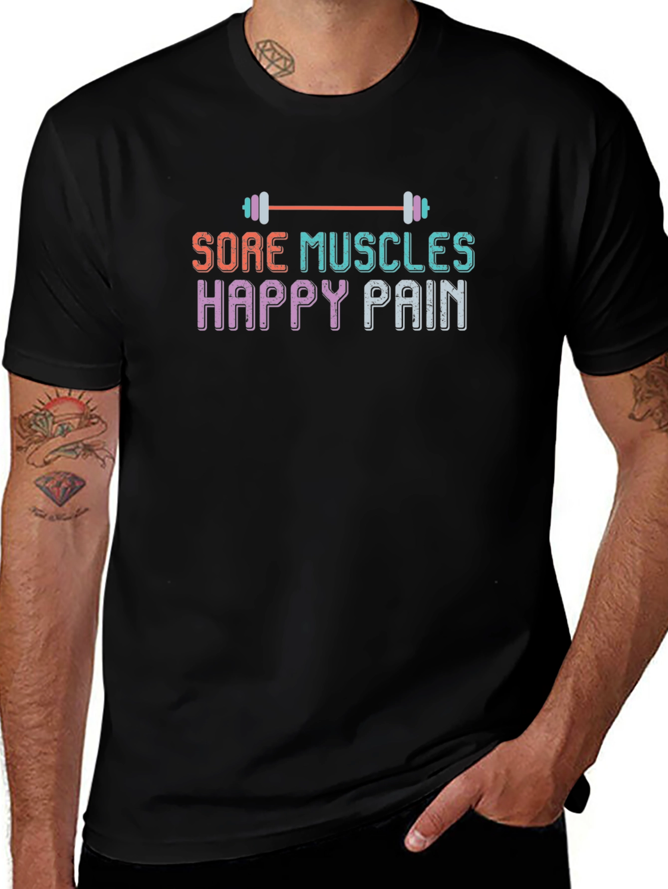 Sore Muscles Happy Pain Graphic T-Shirt