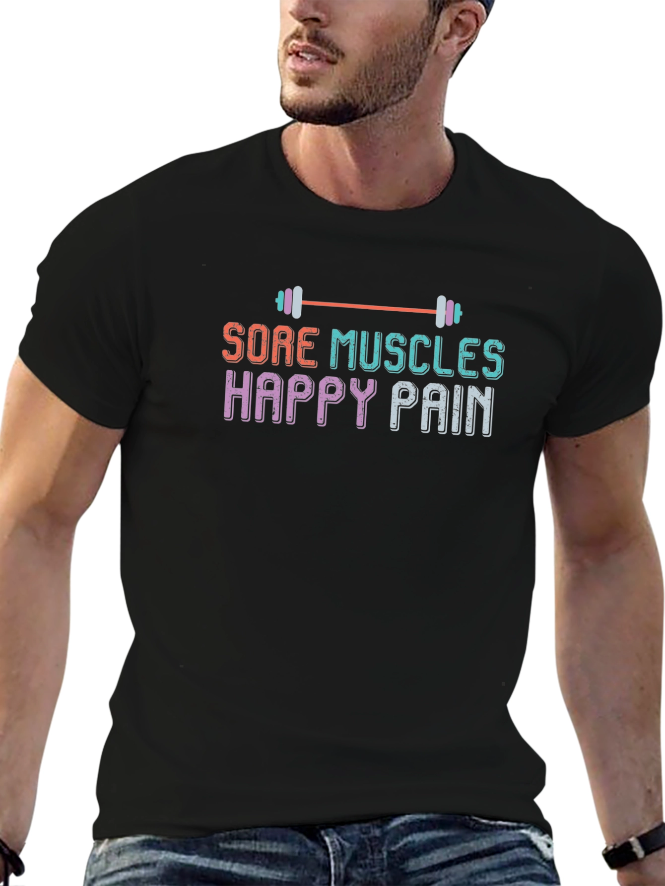 Sore Muscles Happy Pain Graphic T-Shirt