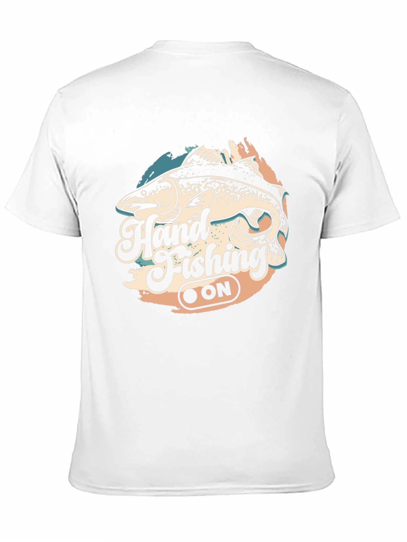 Hand Fishing ON T-Shirt - Black Tee